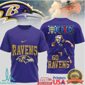 Baltimore Ravens x One Piece Monkey D. Luffy Football T Shirt