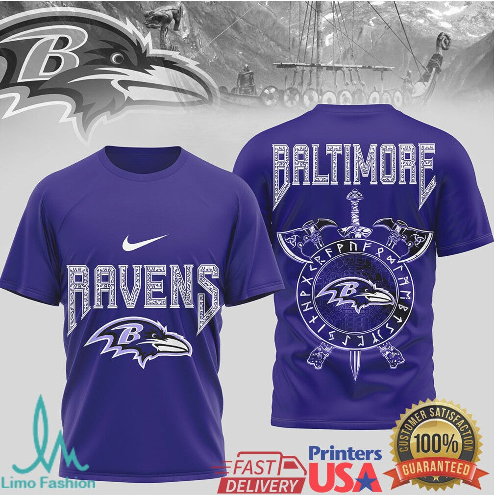 Baltimore RavensOfficial NFL Viking 3D Shirt - Limotees LLC