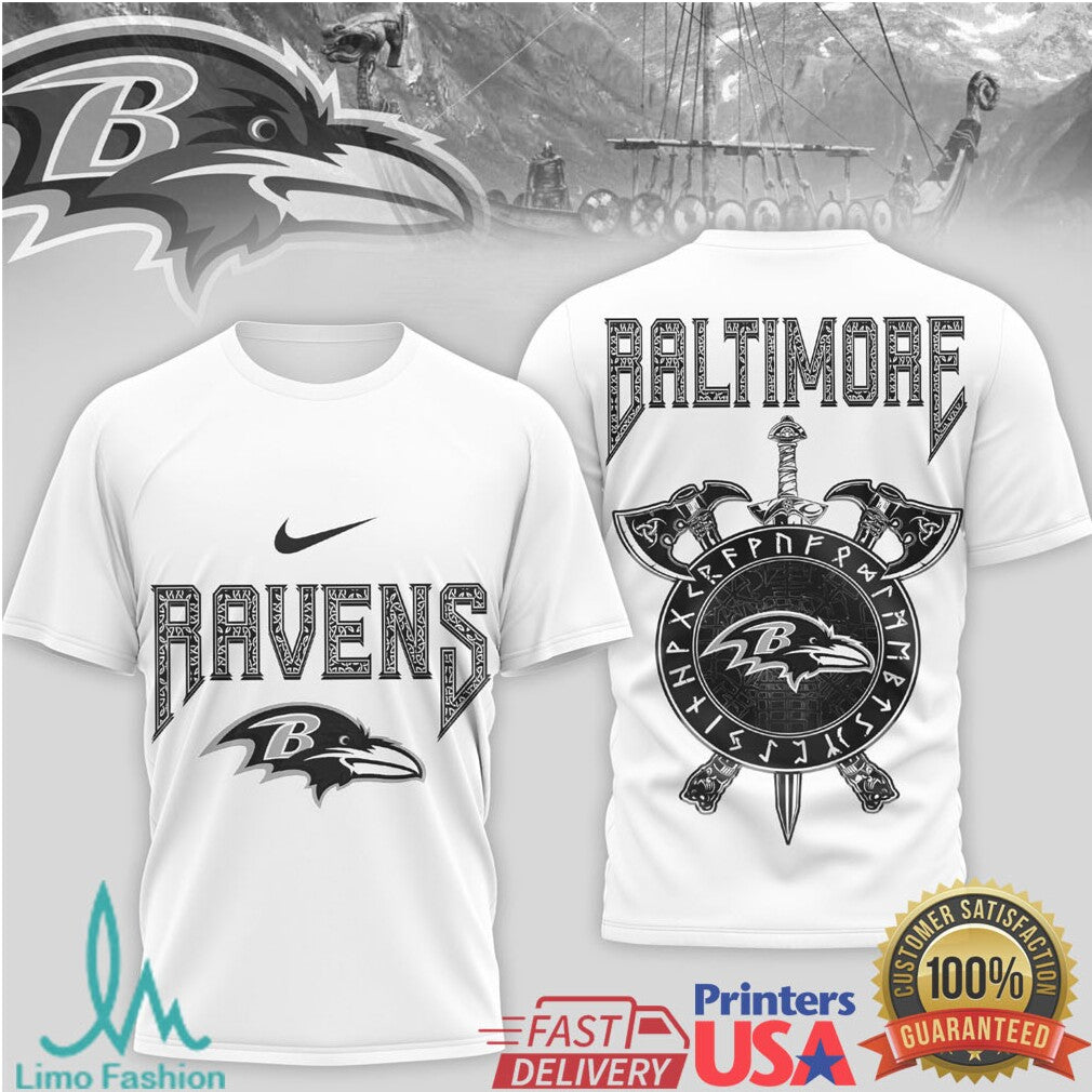 Baltimore RavensOfficial NFL Viking 3D Shirt - Limotees LLC