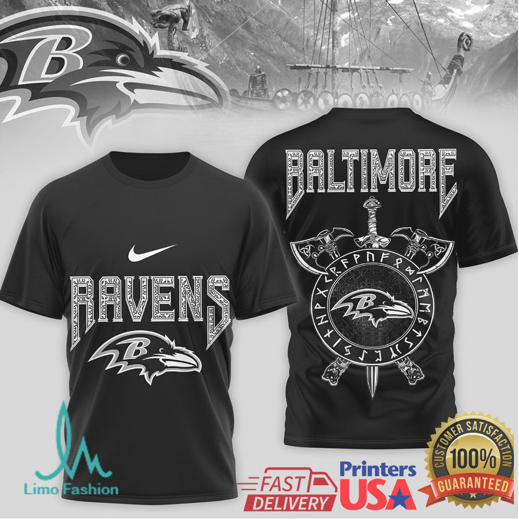 Baltimore RavensOfficial NFL Viking 3D Shirt - Limotees LLC