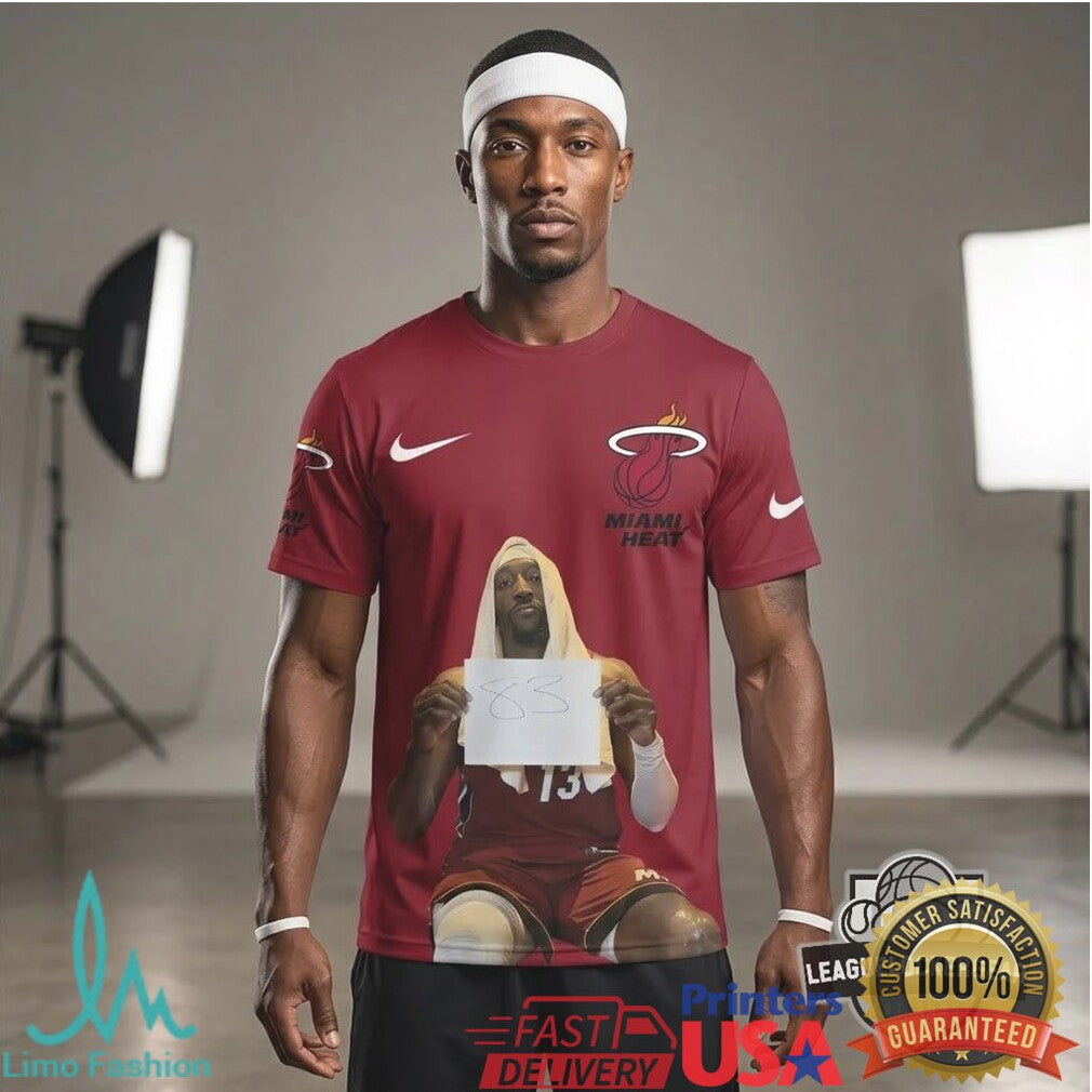 Bam Adebayo Miami Heat “The 83 Point Game” Record Graphic T Shirt - Limotees LLC