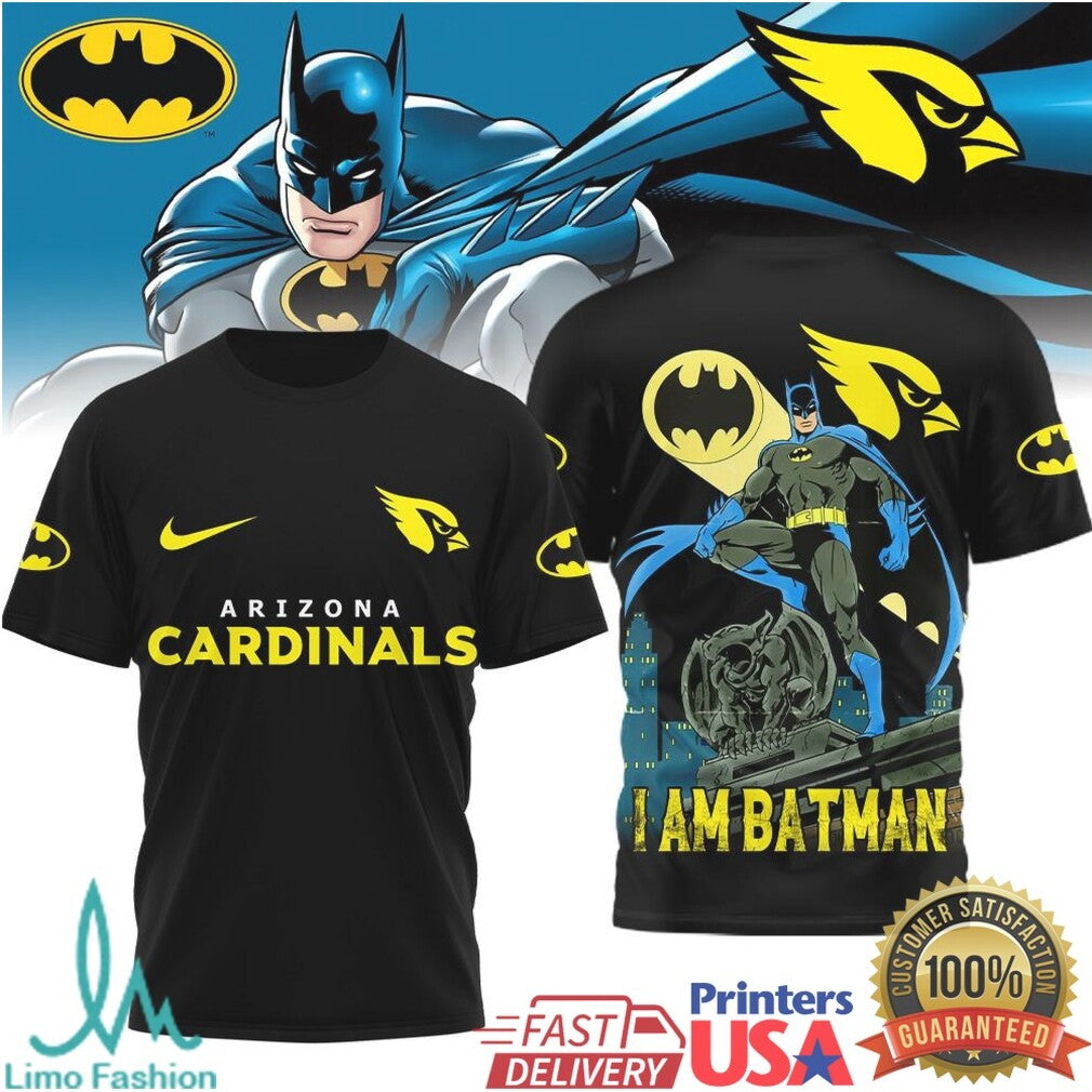 Batman x Arizona Cardinals & Buffalo Bills NFL Mashup T Shirt - Limotees LLC