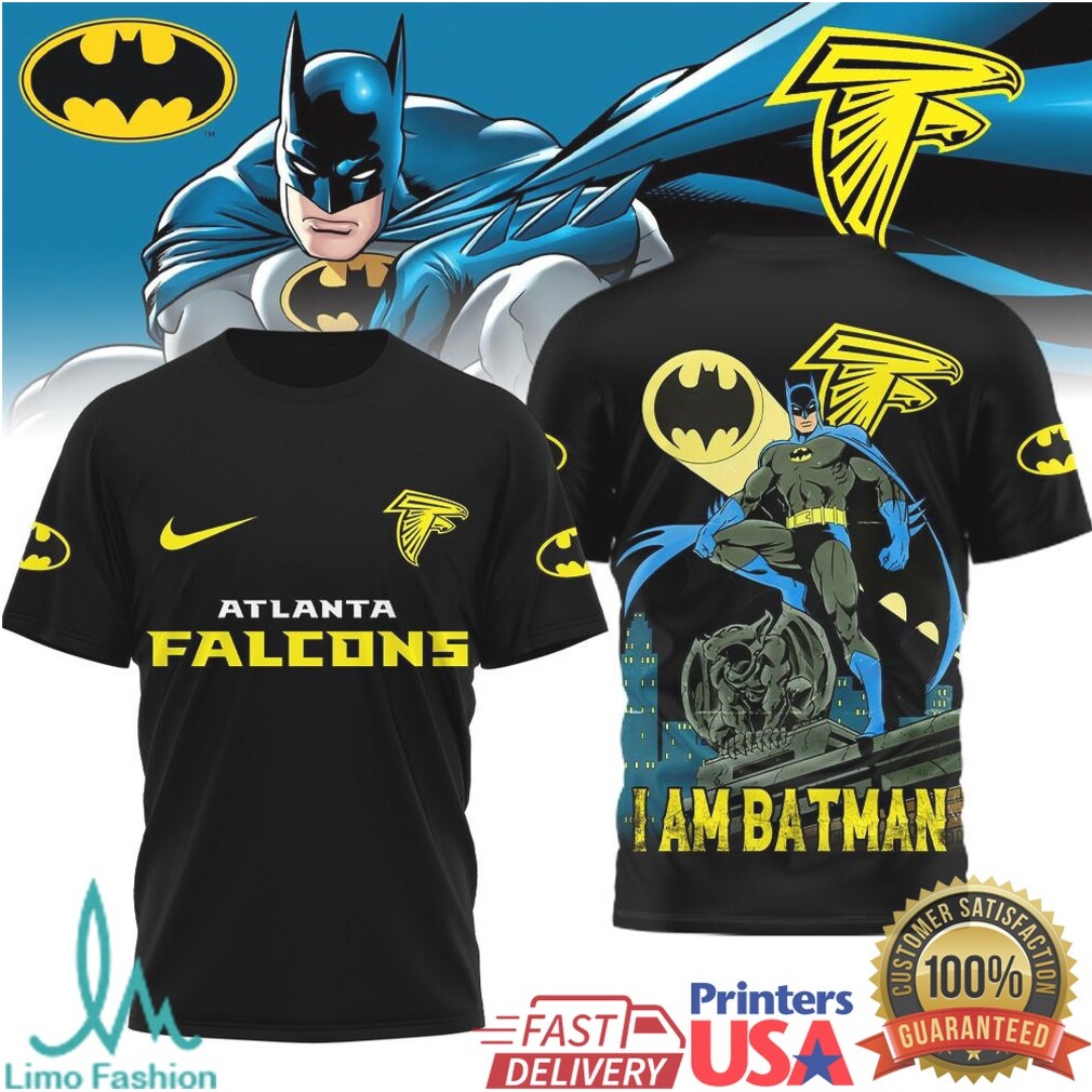 Batman x Atlanta Falcons Superhero Graphic Football T Shirt - Limotees LLC