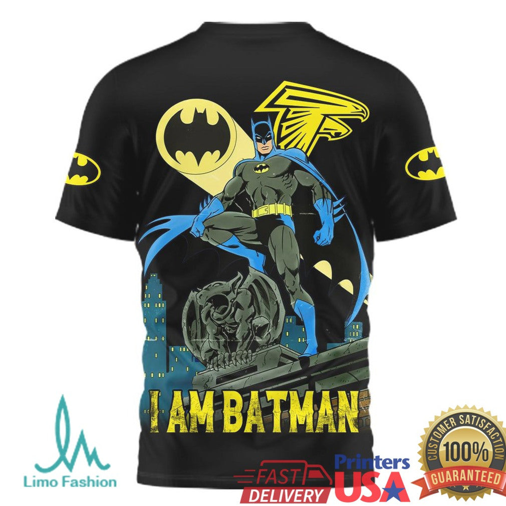 Batman x Atlanta Falcons Superhero Graphic Football T Shirt - Limotees LLC
