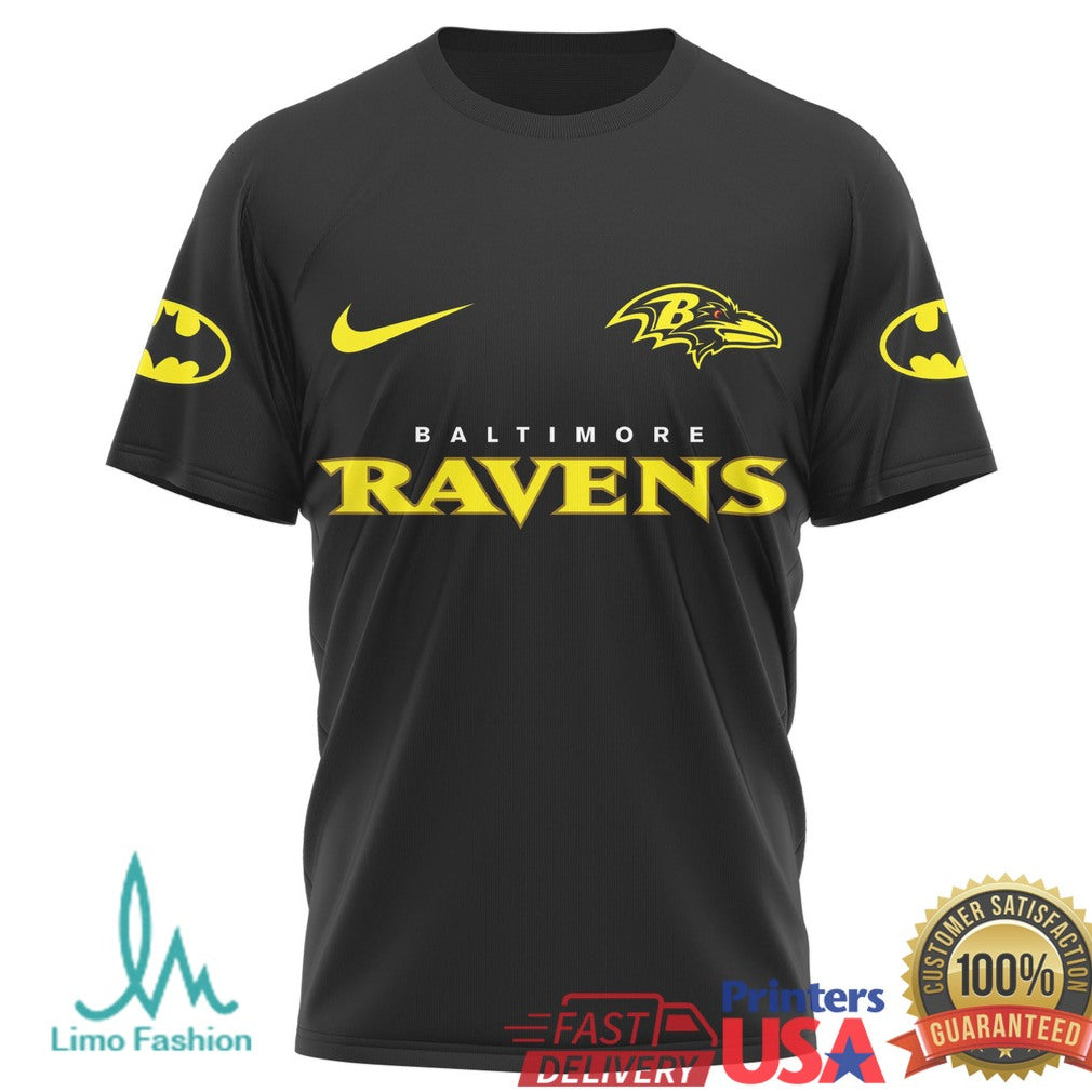 Batman x Baltimore Ravens NFL Hero Mashup Graphic T Shirt - Limotees LLC