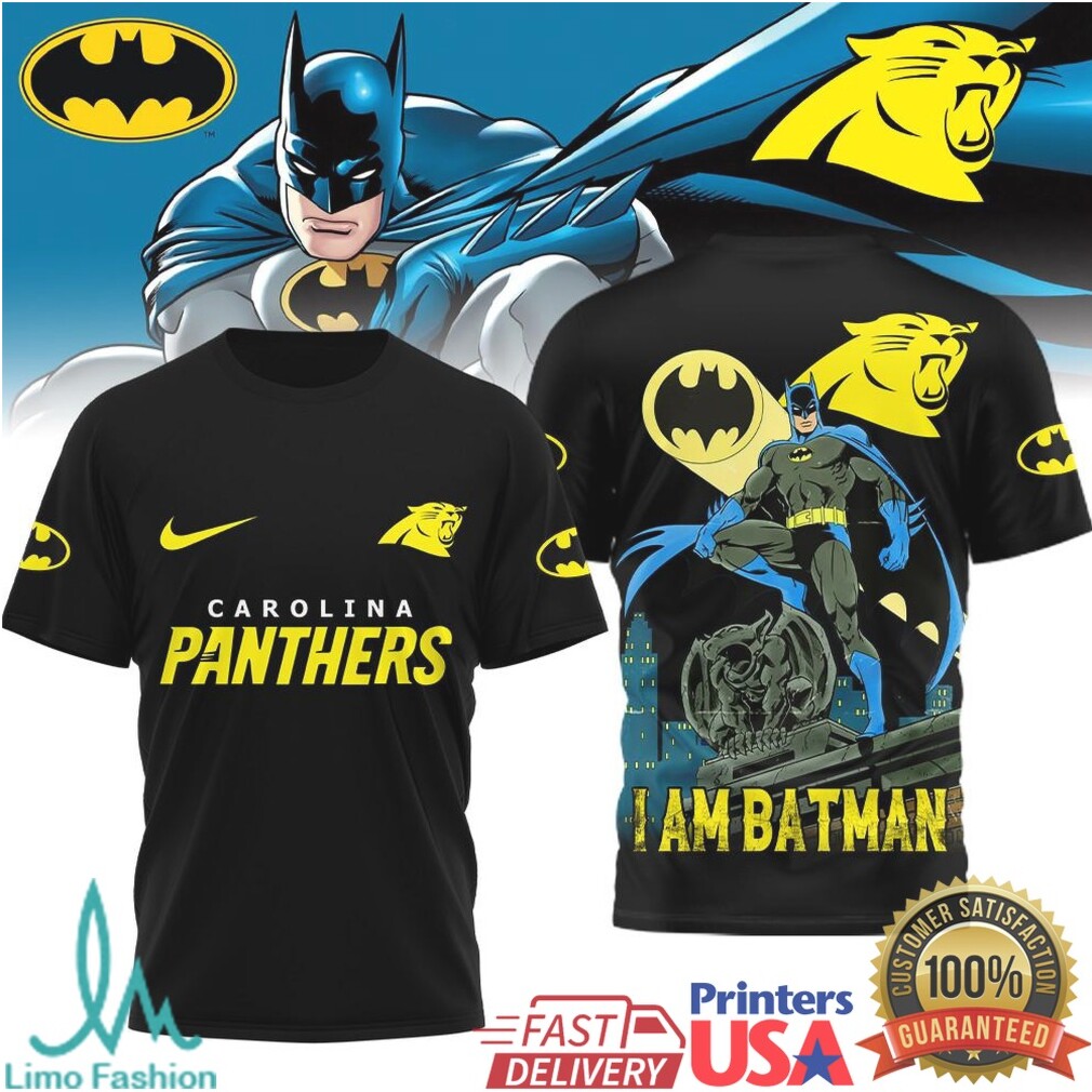 Batman x Carolina Panthers DC Comics Fan NFL T Shirt - Limotees LLC