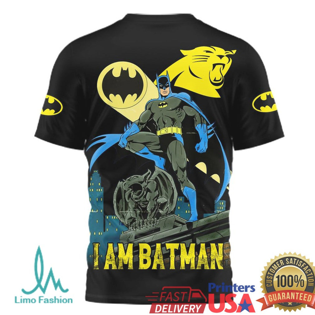 Batman x Carolina Panthers DC Comics Fan NFL T Shirt - Limotees LLC