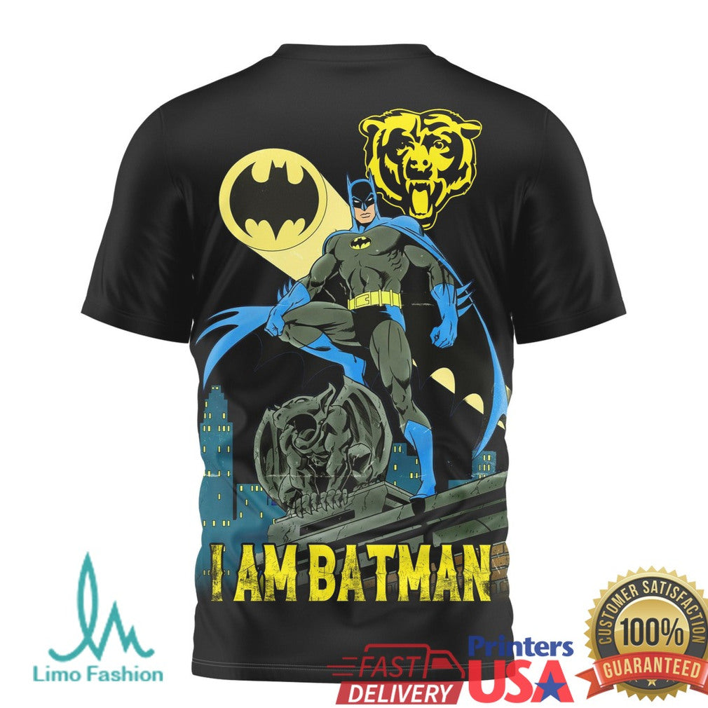 Batman x Chicago Bears Dark Knight Superhero Football T Shirt - Limotees LLC