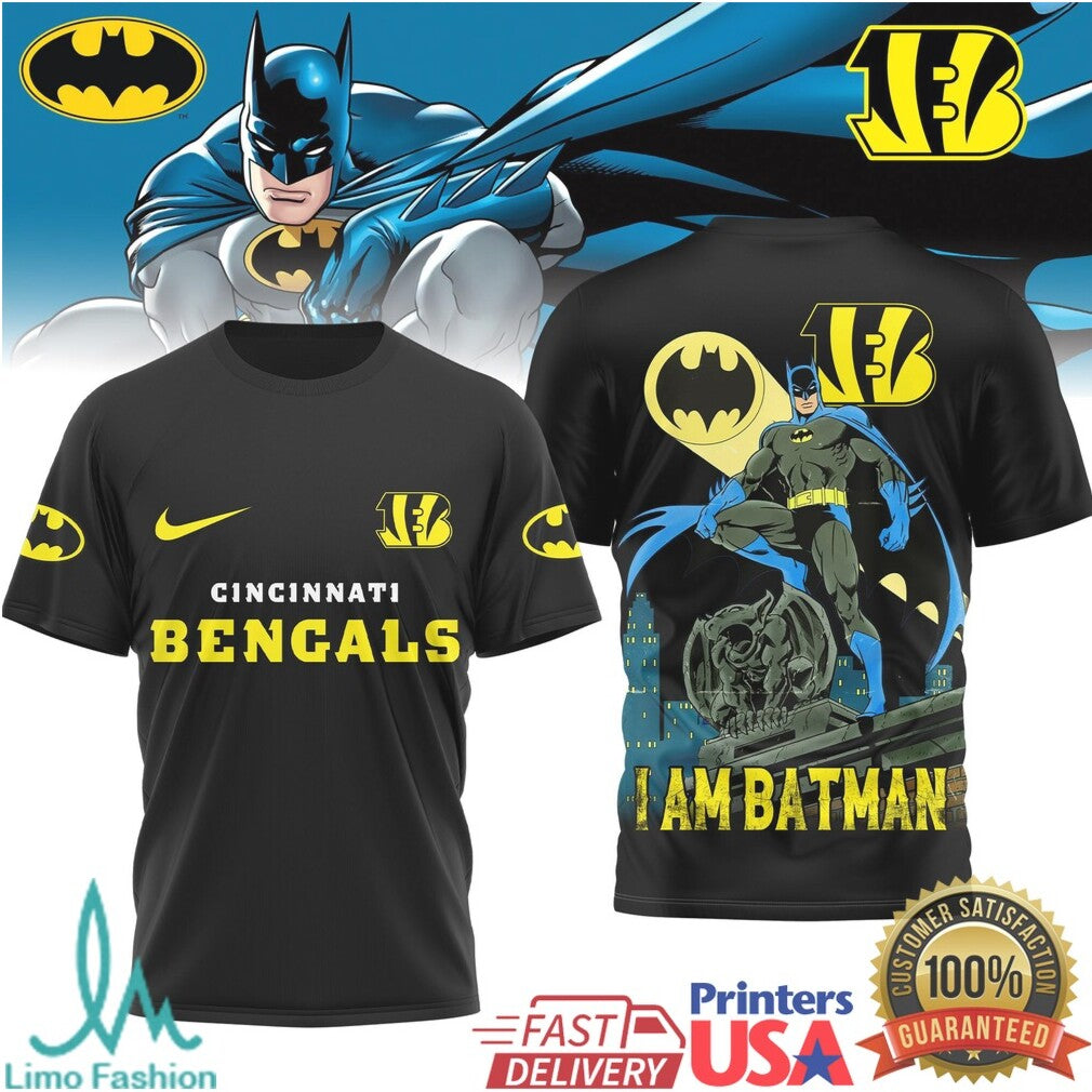 Batman x Cincinnati Bengals NFL Crossover Fan Apparel - Limotees LLC