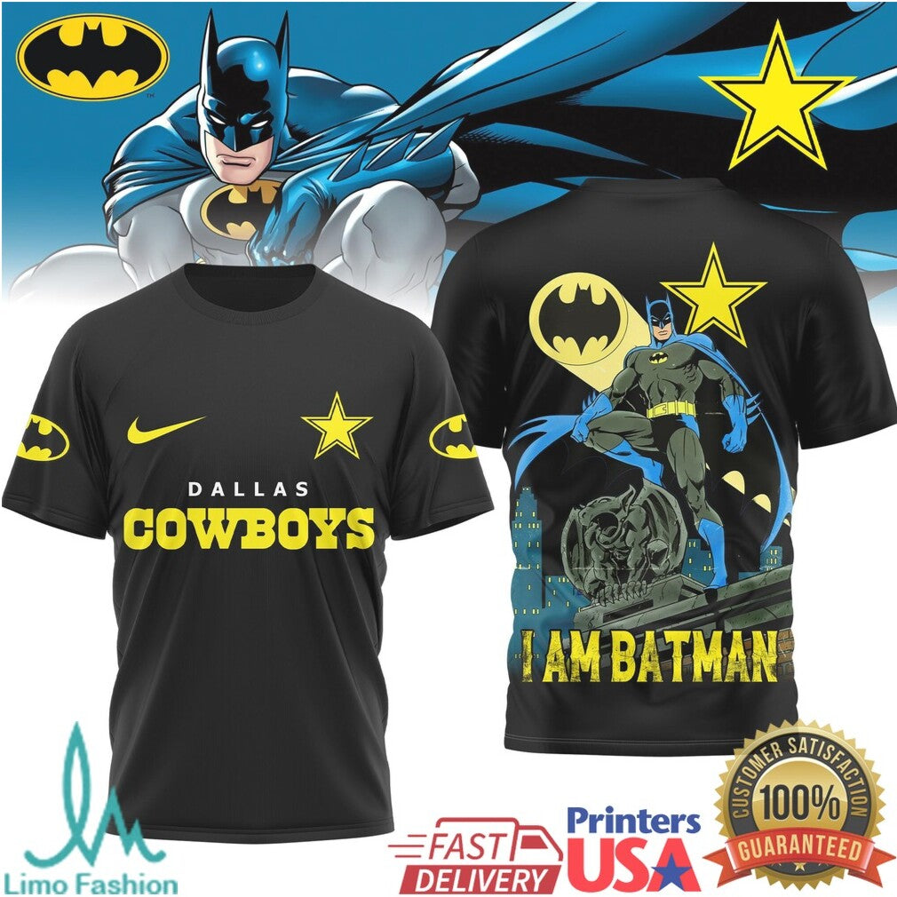 Batman x Dallas Cowboys America's Team Superhero T Shirt - Limotees LLC