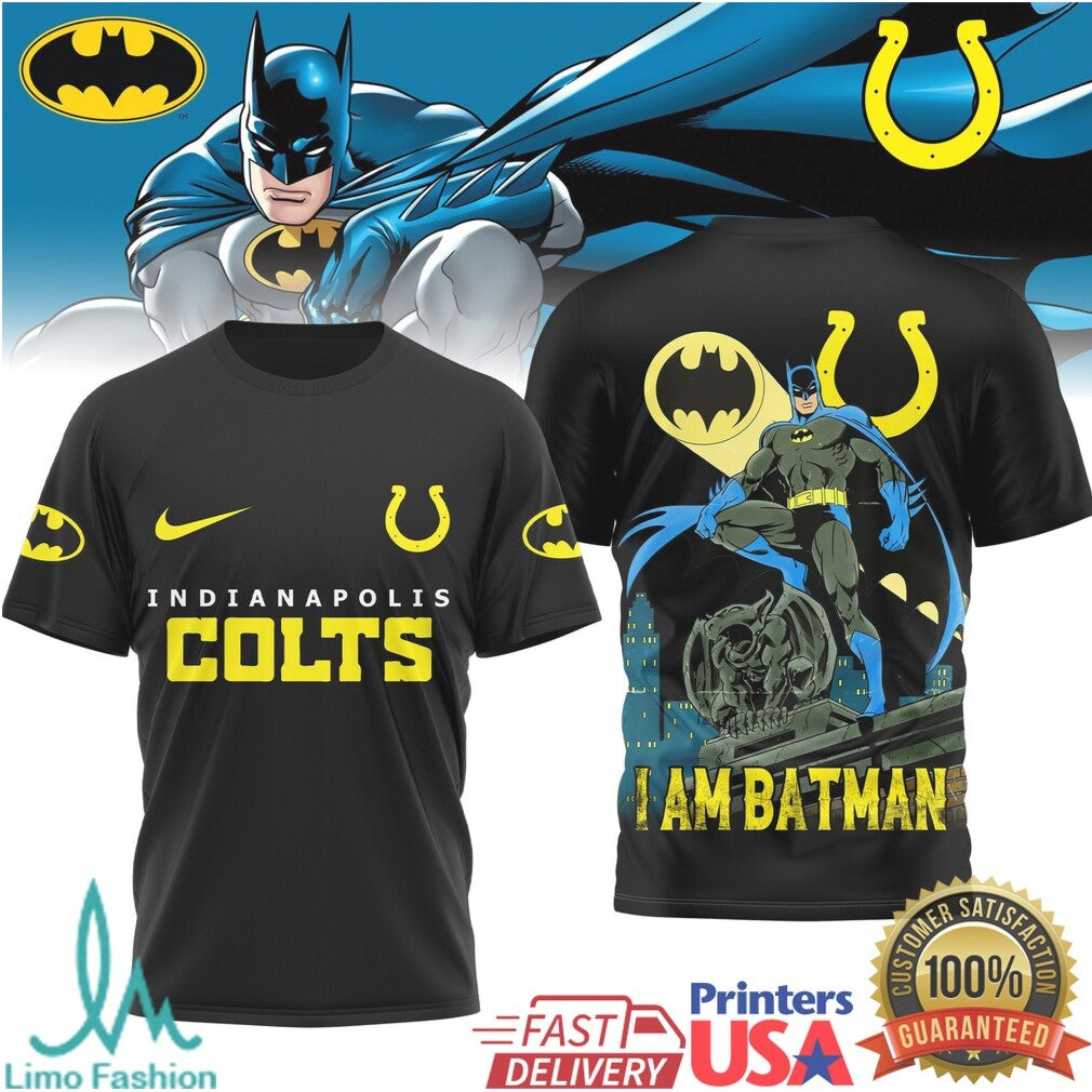 Batman x Indianapolis Colts Gotham City NFL Graphic T Shirt - Limotees LLC