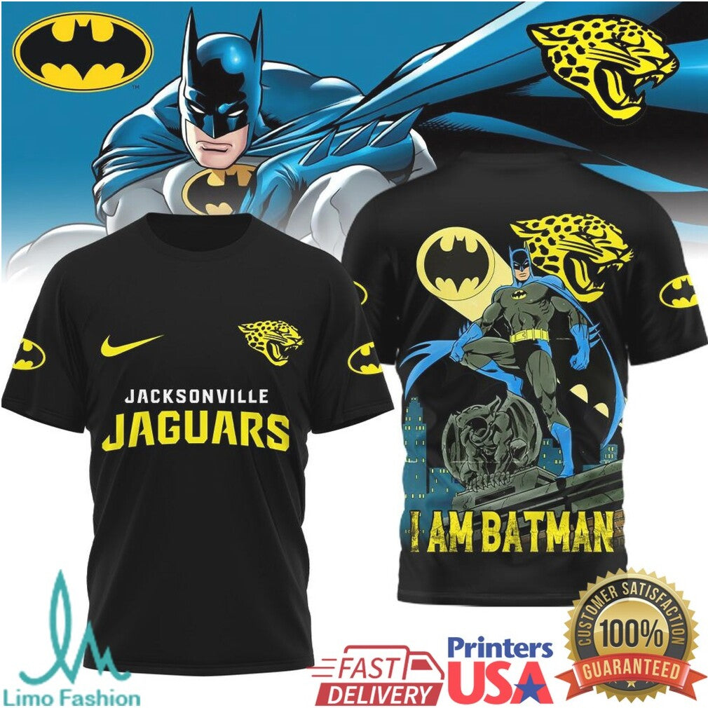 Batman x Jacksonville Jaguars NFL Gotham Football T Shirt