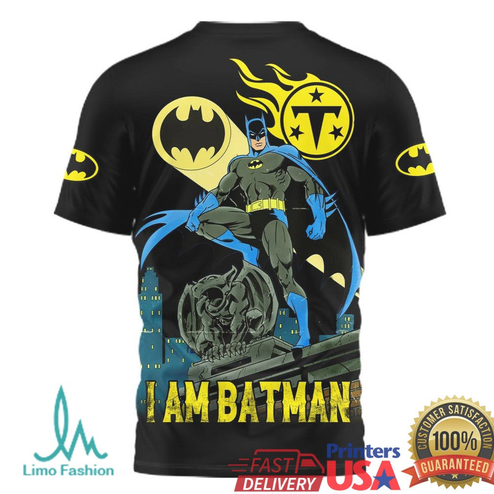 Batman x Tennessee Titans NFL Superhero Fusion Graphic T Shirt - Limotees LLC