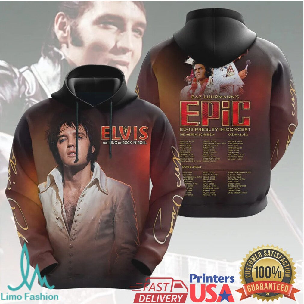Baz Luhrmann's EPIC Elvis Presley In Concert World Tour Tribute T Shirt - Limotees LLC