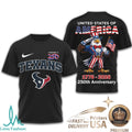 Bengals Football America 250th Birthday Eagle Fan Graphic T Shirt - Limotees LLC