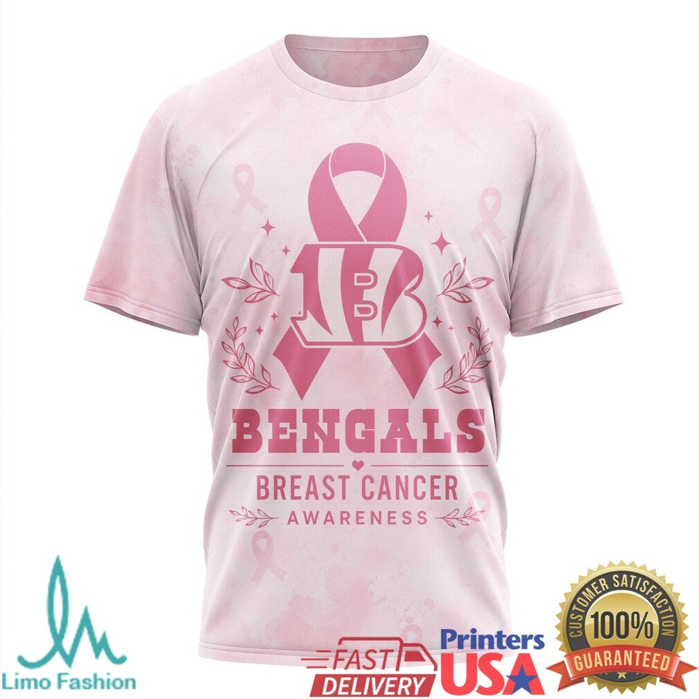 Bengals Tackle Breast Cancer Awareness Pink Ribbons T Shirt - Limotees LLC