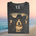 Bernese Mountain Dog Cowboy Hat Vintage Western T Shirt - Limotees LLC