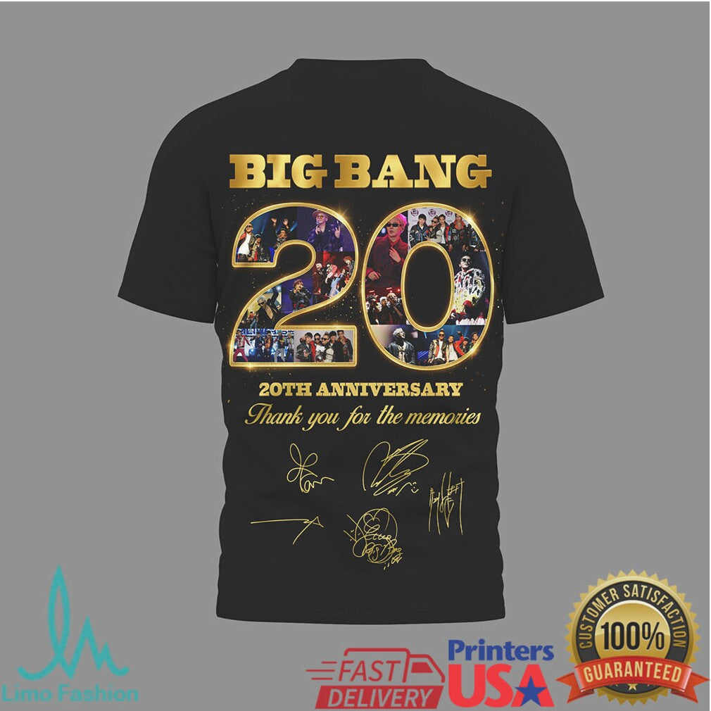 Big Bang 20th Anniversary 2026 World Tour T Shirt K Pop Merch - Limotees LLC