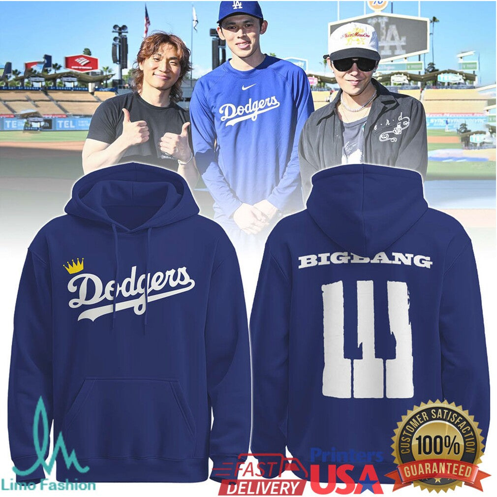 Bigbang K Pop Band Los Angeles Dodgers G Dragon Daesung Fans Vintage Black T Shirt - Limotees LLC