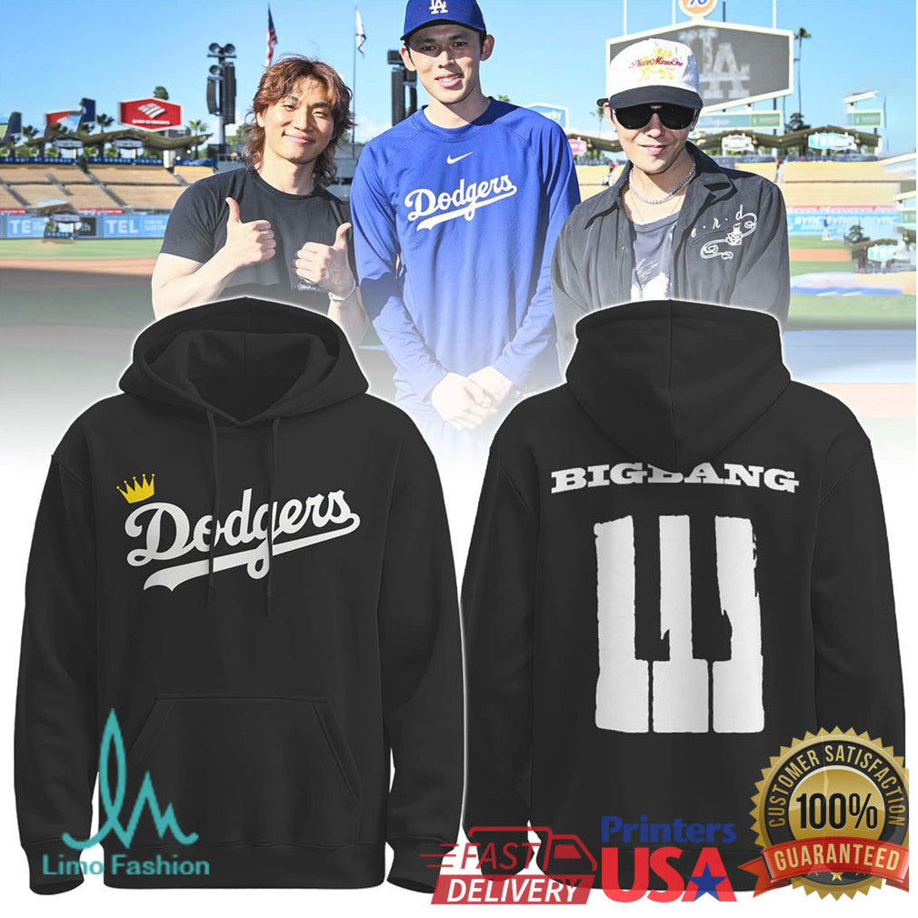 Bigbang K Pop Band Los Angeles Dodgers G Dragon Daesung Fans Vintage Black T Shirt - Limotees LLC