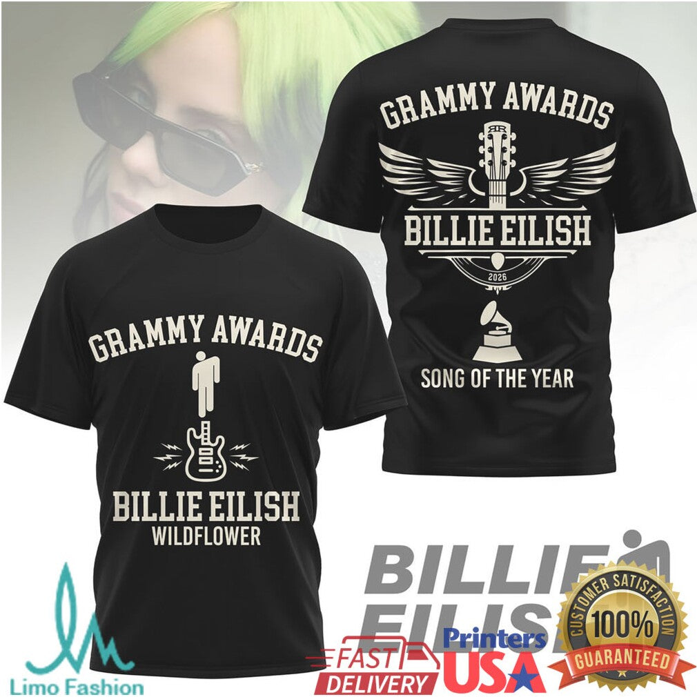 Billie Eilish Wildflower Grammy Awards 2025 Song of the Year Shirt - Limotees LLC