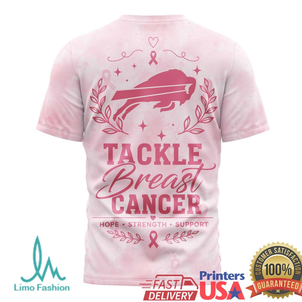 Bills Tackle Breast Cancer Awareness Pink Ribbons T Shirt - Limotees LLC
