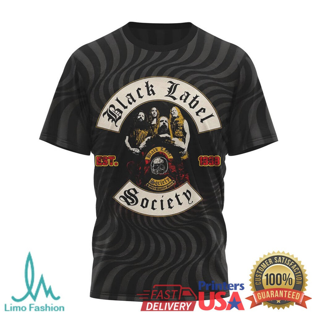 Black Label Society Engines of Demolition Swirl Graphic Band T Shirt - Limotees LLC
