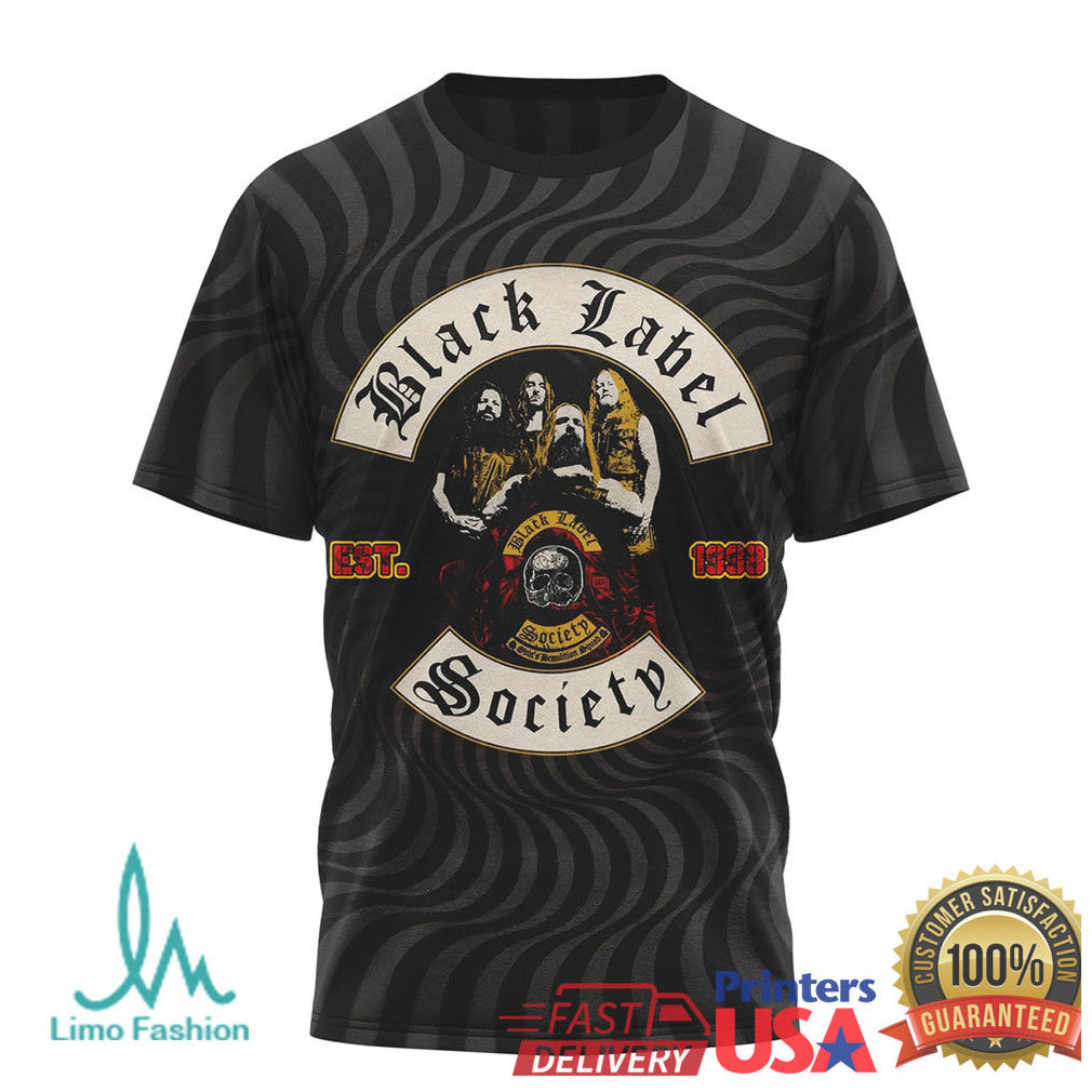 Black Label Society Engines of Demolition T Shirt Zakk Wylde Swirl Graphic T Shirt - Limotees LLC