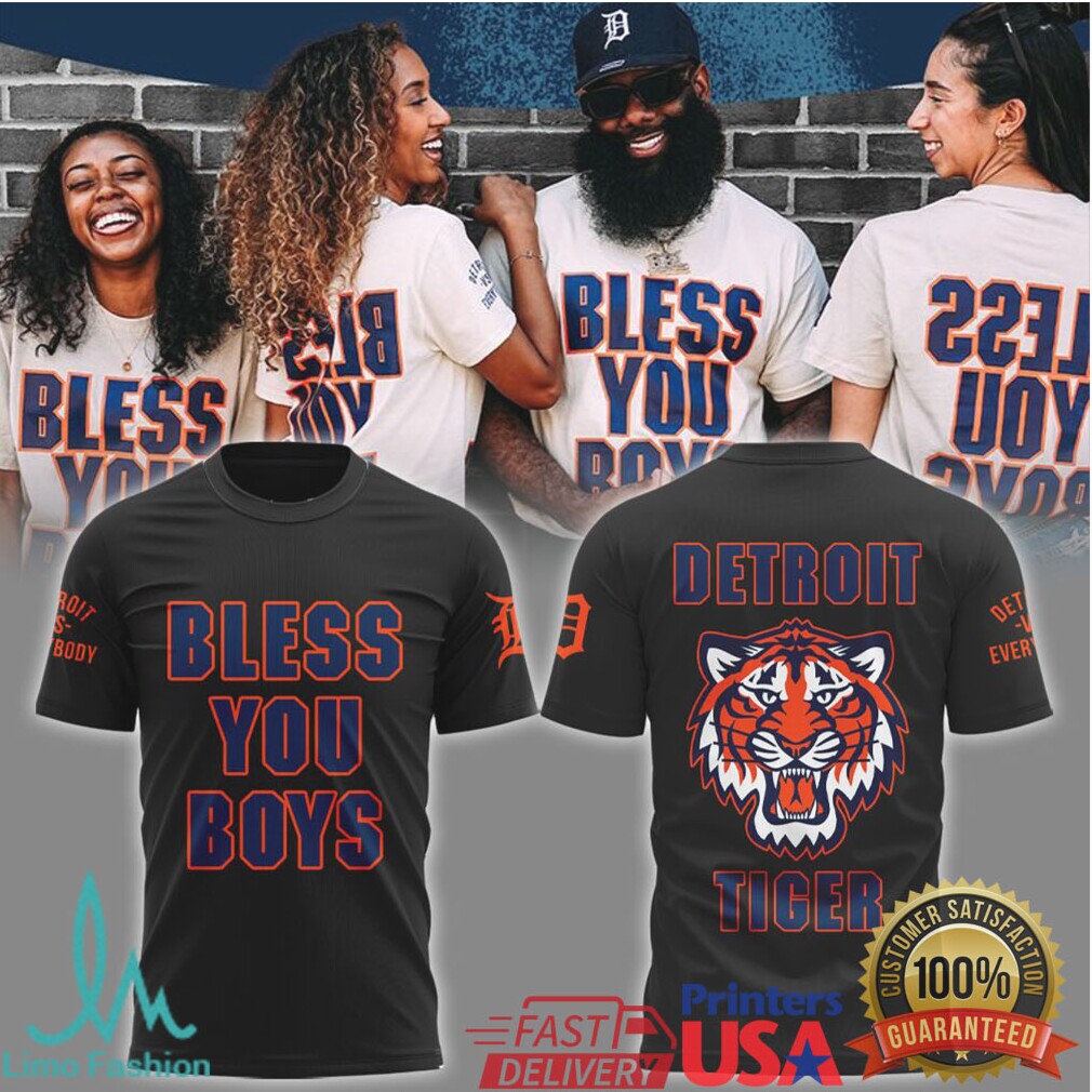 Bless You Boys Detroit Tigers Fan Graphic T Shirt - Limotees LLC