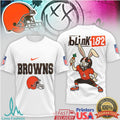 Blink 182 x Cleveland Browns Bunny Logo Mashup T Shirt - Limotees LLC