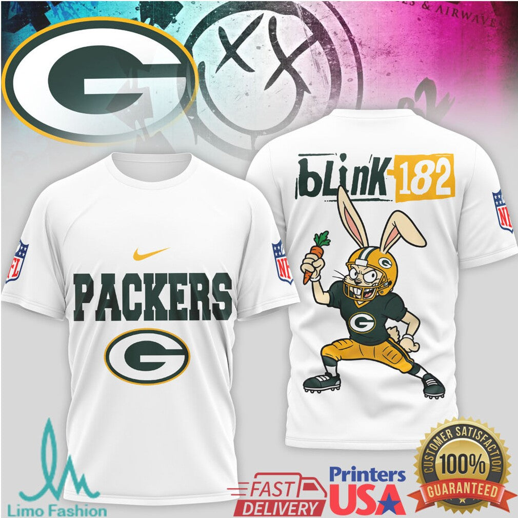 Blink 182 x Green Bay Packers Pop Punk Fan T Shirt - Limotees LLC