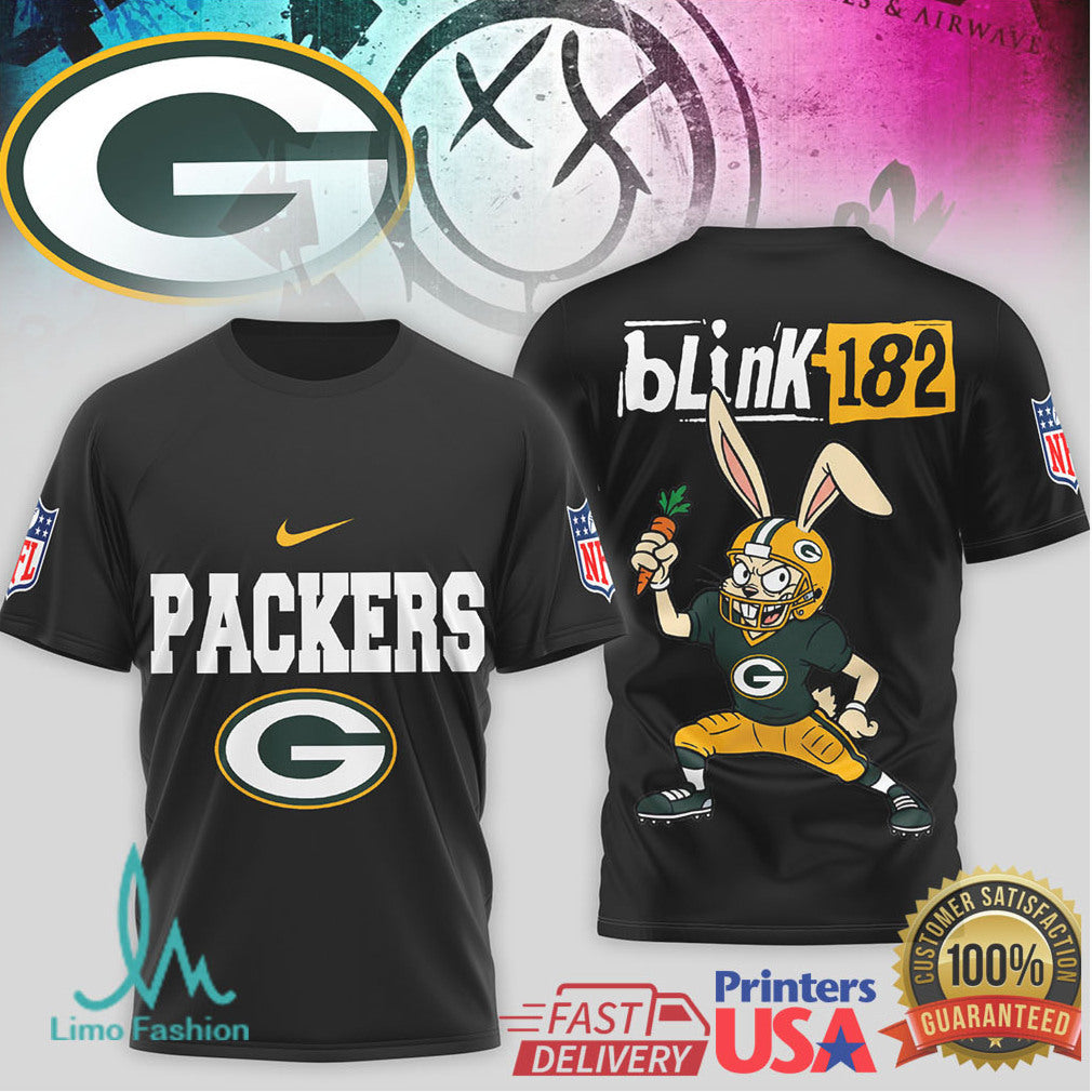 Blink 182 x Green Bay Packers Pop Punk Fan T Shirt - Limotees LLC