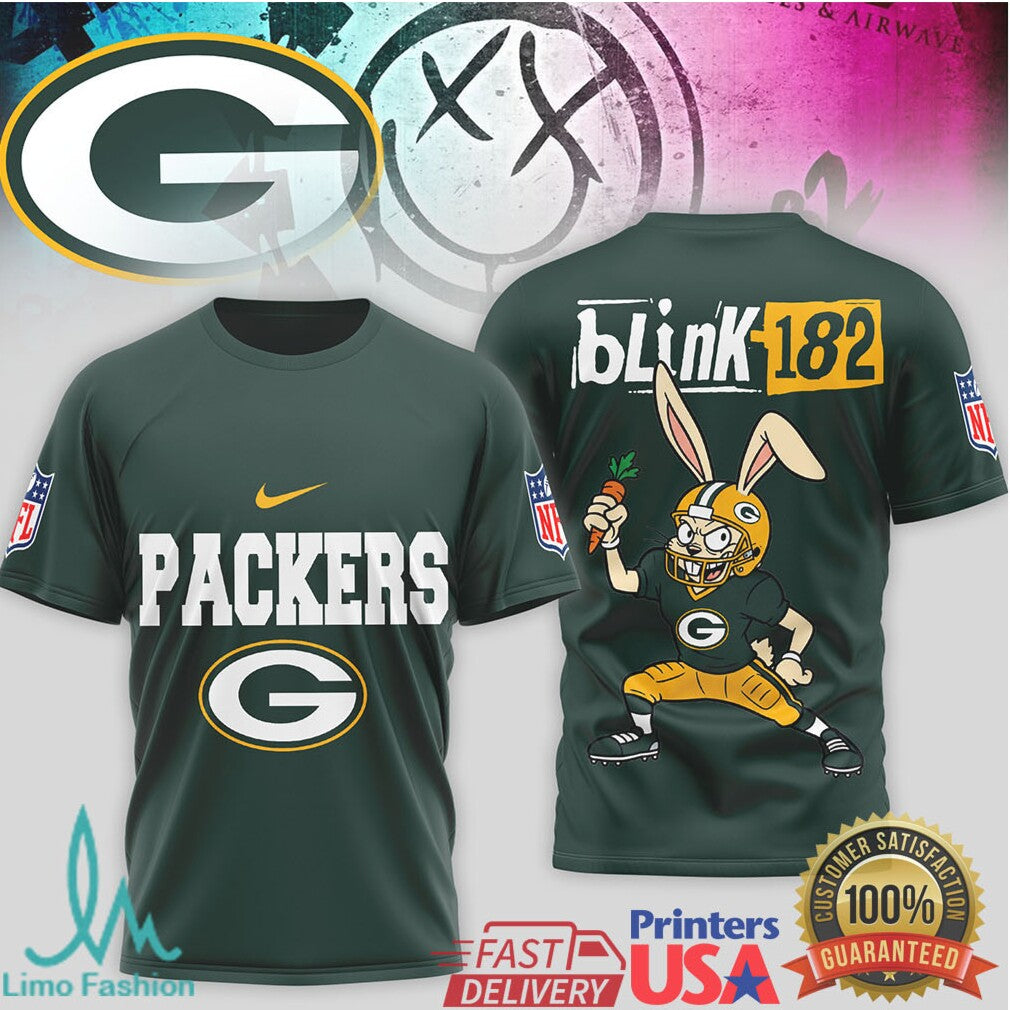 Blink 182 x Green Bay Packers Pop Punk Fan T Shirt - Limotees LLC