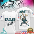 Blink 182 x Philadelphia Eagles Bunny Mascot Pop Punk NFL T Shirt - Limotees LLC