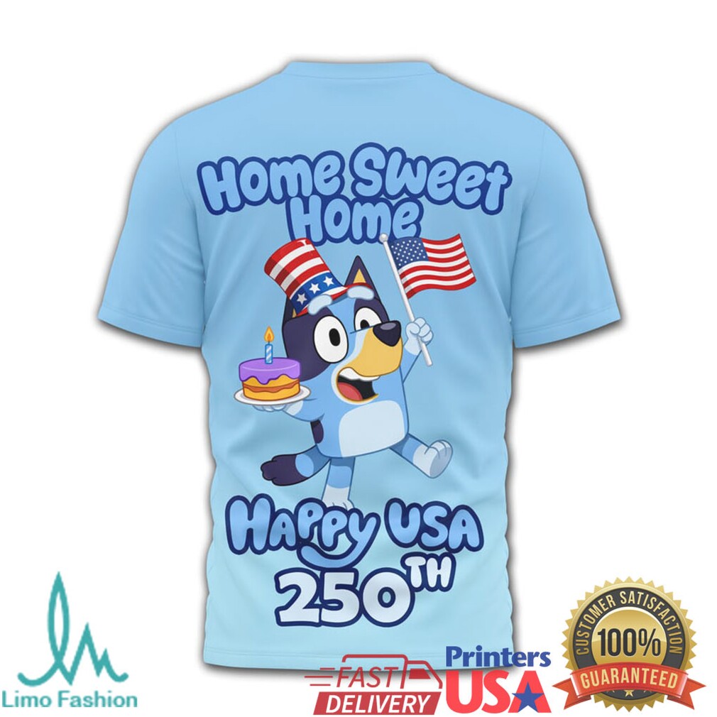 Bluey America’s 250th Anniversary Home Sweet Home Kids T Shirt - Limotees LLC