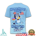 Bluey America’s 250th Anniversary Home Sweet Home Kids T Shirt - Limotees LLC