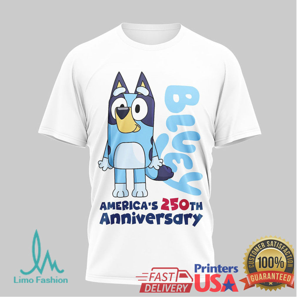 Bluey America's 250th Anniversary “Little Moments Big Freedom” T Shirt - Limotees LLC