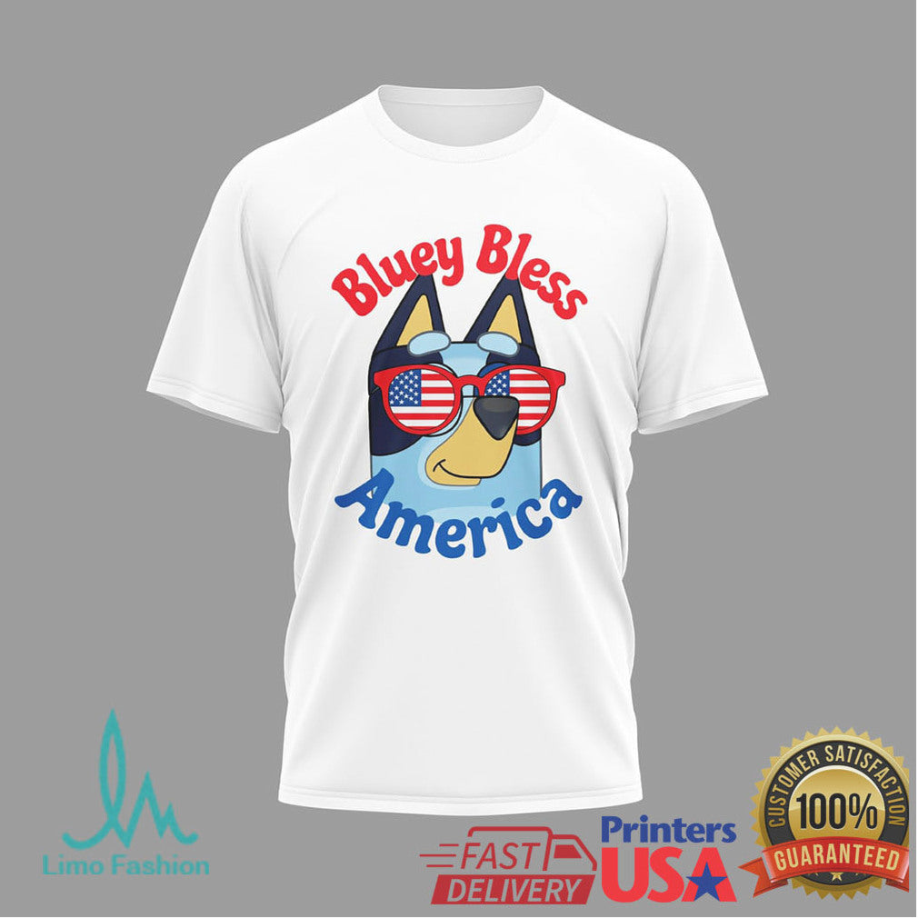 Bluey Bless America 250th Anniversary 1776 2026 Patriotic T Shirt - Limotees LLC