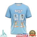 Bluey Family Is The Best Game Of All Character Photo Grid T Shirt - Limotees LLC