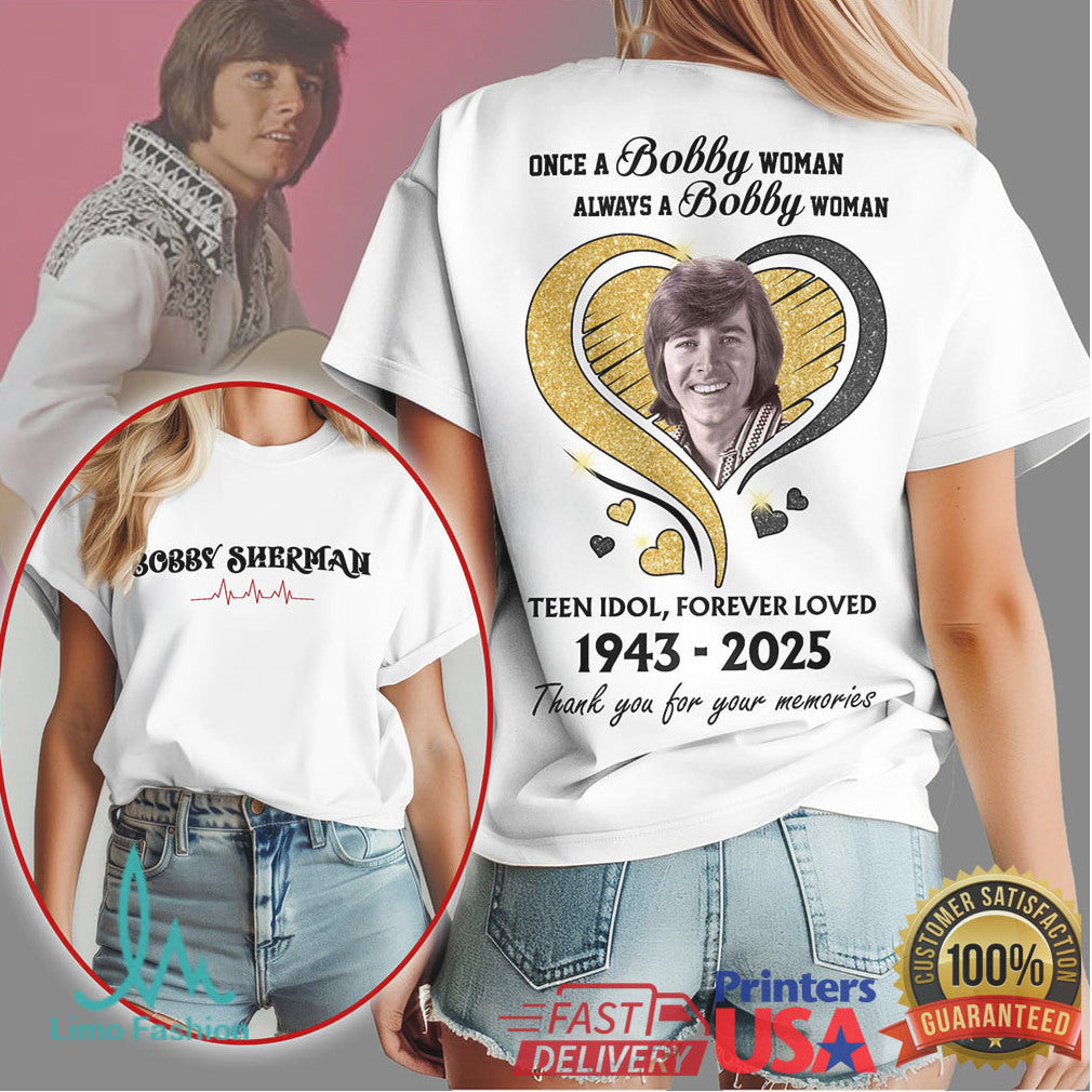 Bobby Sherman Tribute T Shirtn Idol Forever Loved 1943 2025 Memorial T Shirt - Limotees LLC