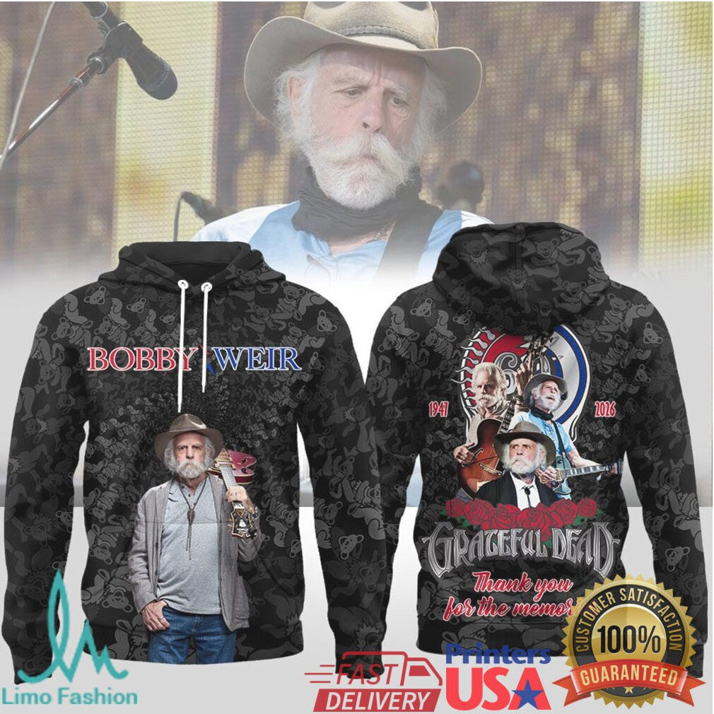 Bobby Weir Grateful Dead Tribute “Thank You For The Memories” 3D Apparel - Limotees LLC