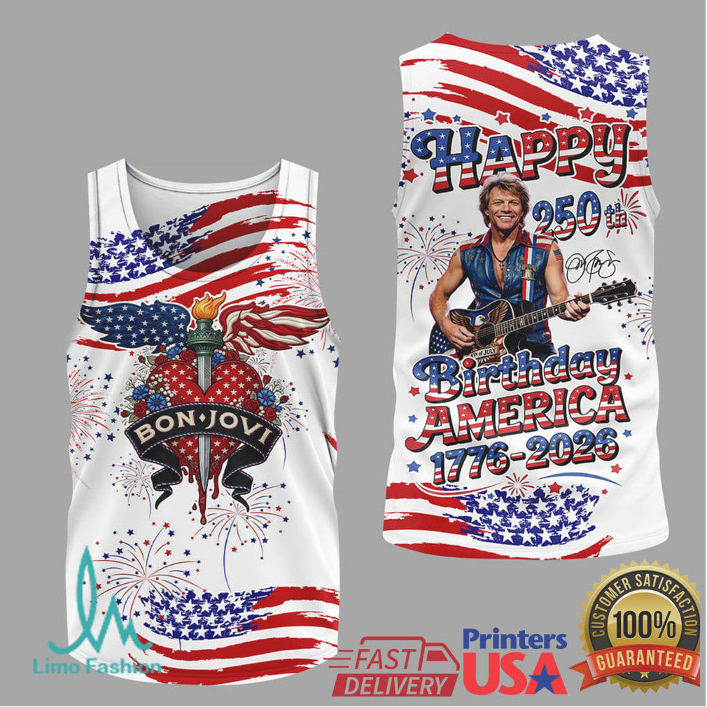 Bon Jovi Happy Birthday America 250th Anniversary 1776 2026 Shirt