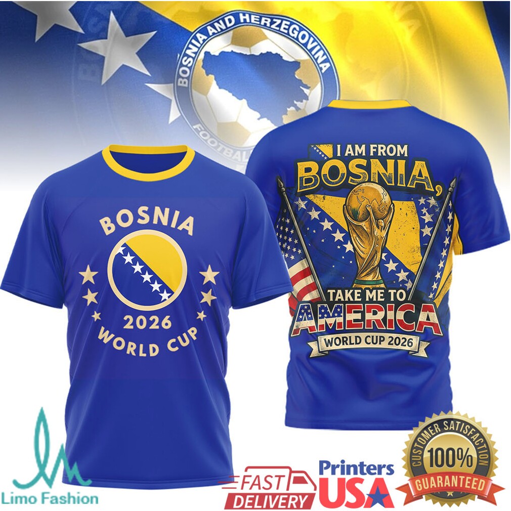 Bosnia 2026 World Cup Take Me To America Graphic Soccer T Shirt - Limotees LLC