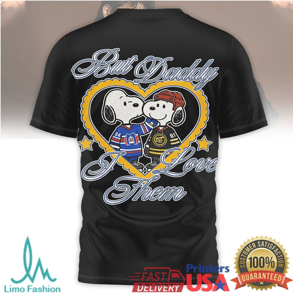 Boston Hockey Raiders “But Daddy I Love Them” Snoopy T Shirt - Limotees LLC