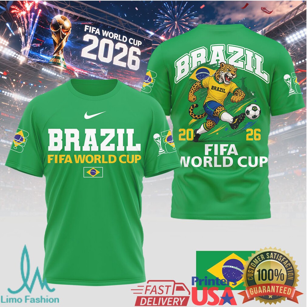 Brazil World Cup 2026 Jaguar Mascot T Shirt Seleção Soccer Supporter T Shirt - Limotees LLC