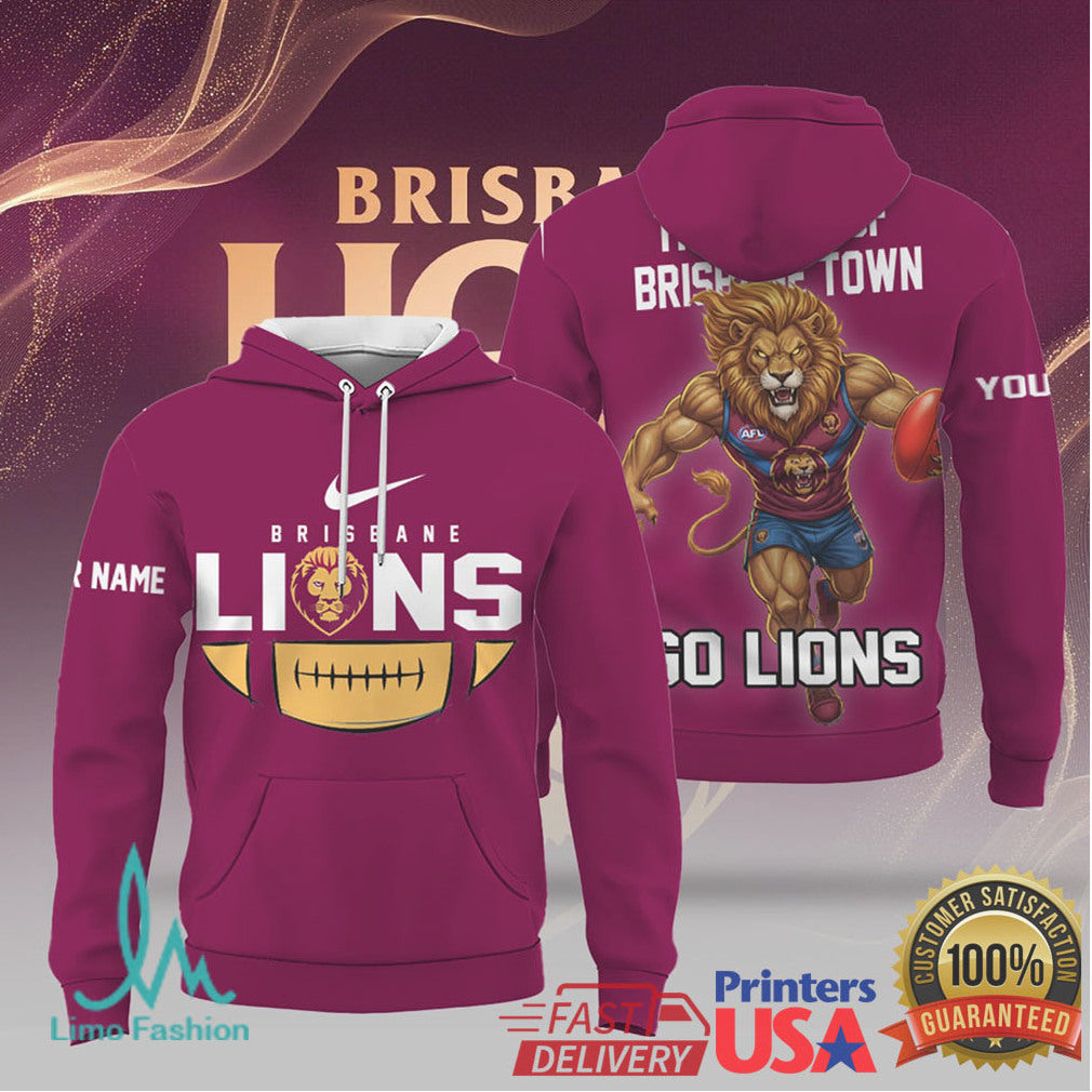 Brisbane Lions AFL “The Pride of Brisbane Town” Custom Hoodie & Tee - Limotees LLC