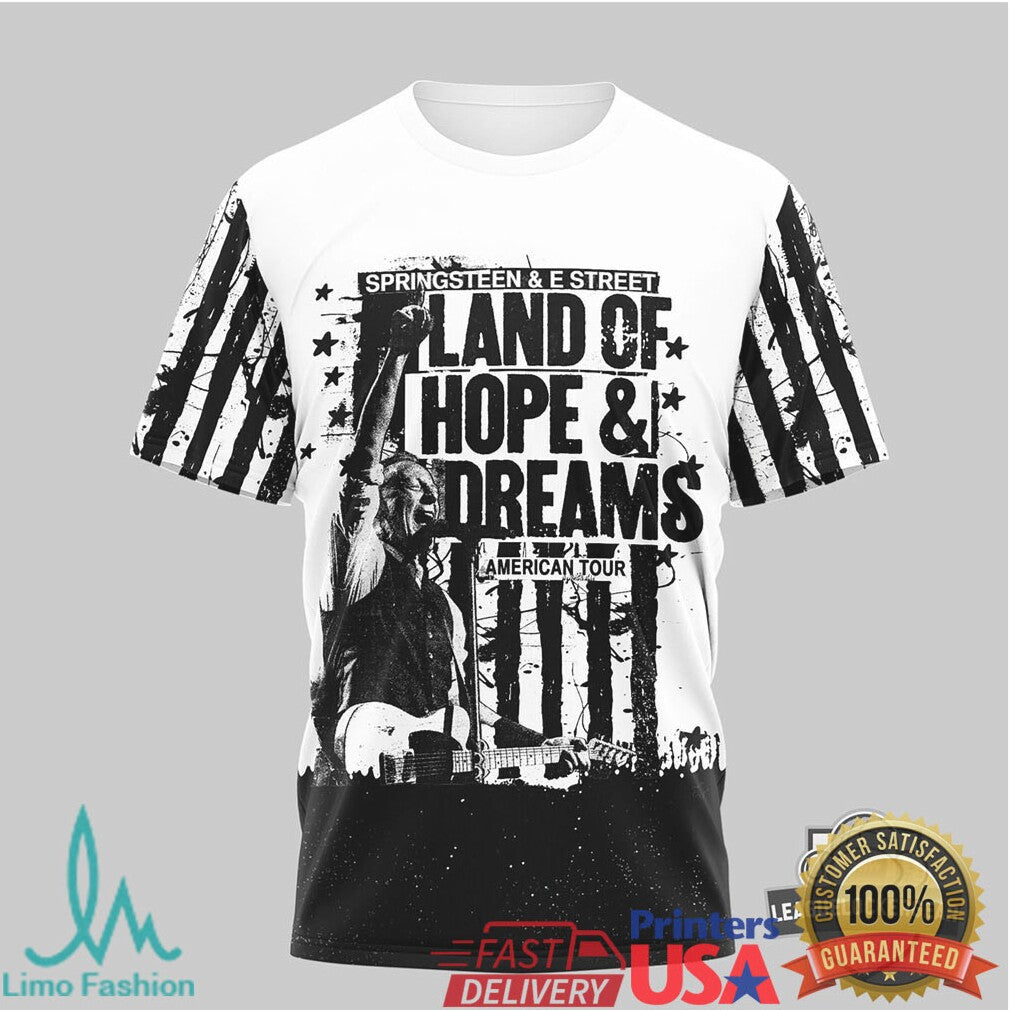 Bruce SpringsT Shirtn Land of Hope & Dreams American Tour 2025 T Shirt - Limotees LLC