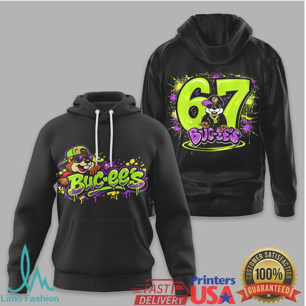 Buc Ee'S 67 Graffiti Style Neon Beaver T Shirt - Limotees LLC