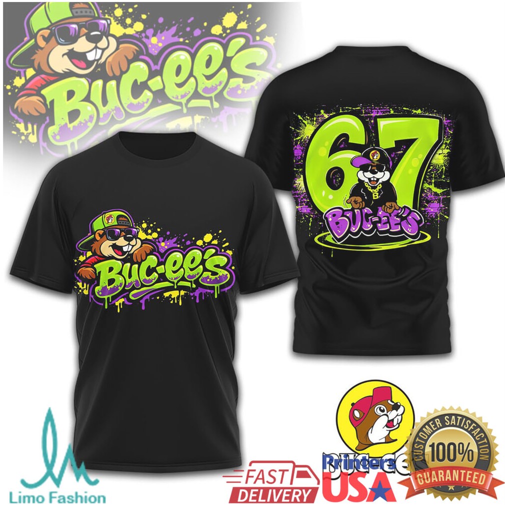 Buc Ee'S 67 Graffiti Style Neon Beaver T Shirt - Limotees LLC