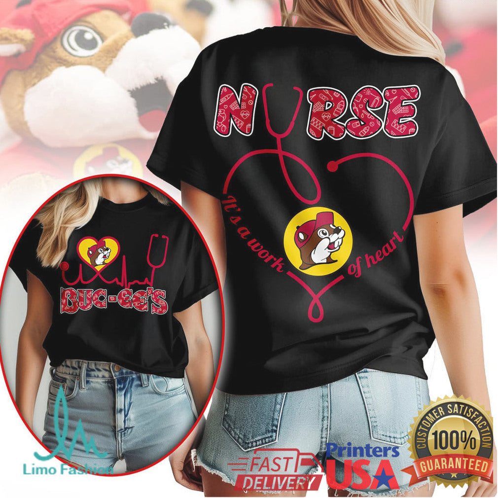 Buc Ee'S Nurse “It'S A Work Of Heart” Stethoscope Tee - Limotees LLC